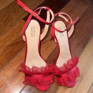 Red toile heels